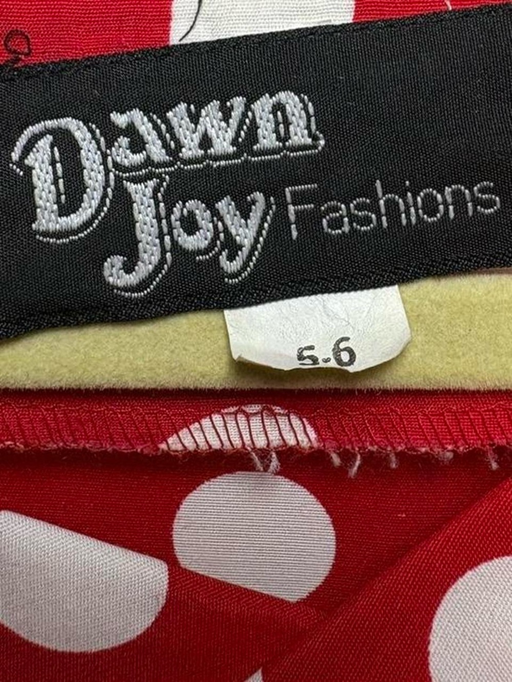 Vintage 90s Dawn Joy Red & white Polka Dot Maxi Dress - Picture 5 of 8